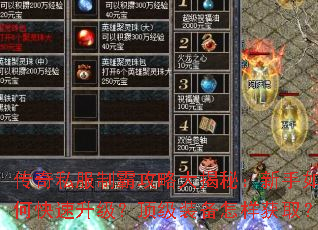 传奇私服制霸攻略大揭秘:新手如何快速升级?顶级装备怎样获取? 传奇私服制霸攻略大揭秘:新手如何快速升级?顶级装备怎样获取?