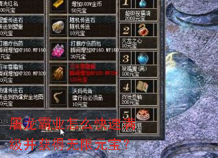 屠龙霸业怎么快速满级并获得无限元宝? 屠龙霸业怎么快速满级并获得无限元宝?