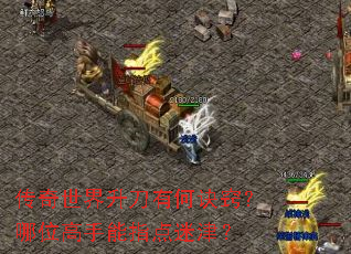 传奇世界升刀有何诀窍?哪位高手能指点迷津? 传奇世界升刀有何诀窍?哪位高手能指点迷津?