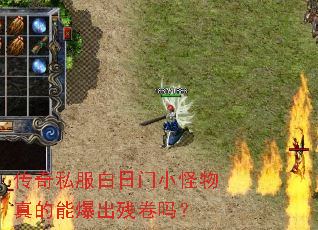 传奇私服白日门小怪物真的能爆出残卷吗? 传奇私服白日门小怪物真的能爆出残卷吗?