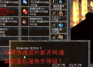 如何快速提升新开网通单职业私服角色等级? 如何快速提升新开网通单职业私服角色等级?