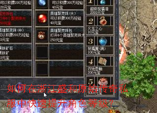 如何在浙江盛和原始传奇私服中快速提升角色等级? 如何在浙江盛和原始传奇私服中快速提升角色等级?