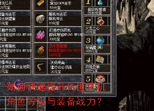 如何快速提升传世单机角色等级与装备战力? 如何快速提升传世单机角色等级与装备战力?